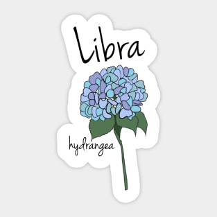 Libra zodiac sign horoscope flower art Sticker